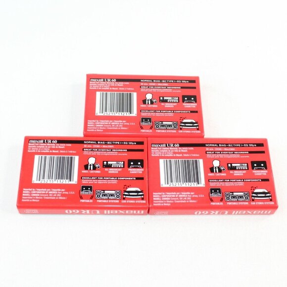 Lot of 12 New Sealed Blank Audio Cassette Tapes  Maxell UR 60 TDK D 90 RCA HiFi - Picture 7 of 12